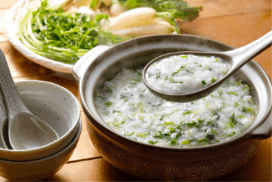 七草粥 @ 道の駅うご 端縫いの郷　端縫いダイニング